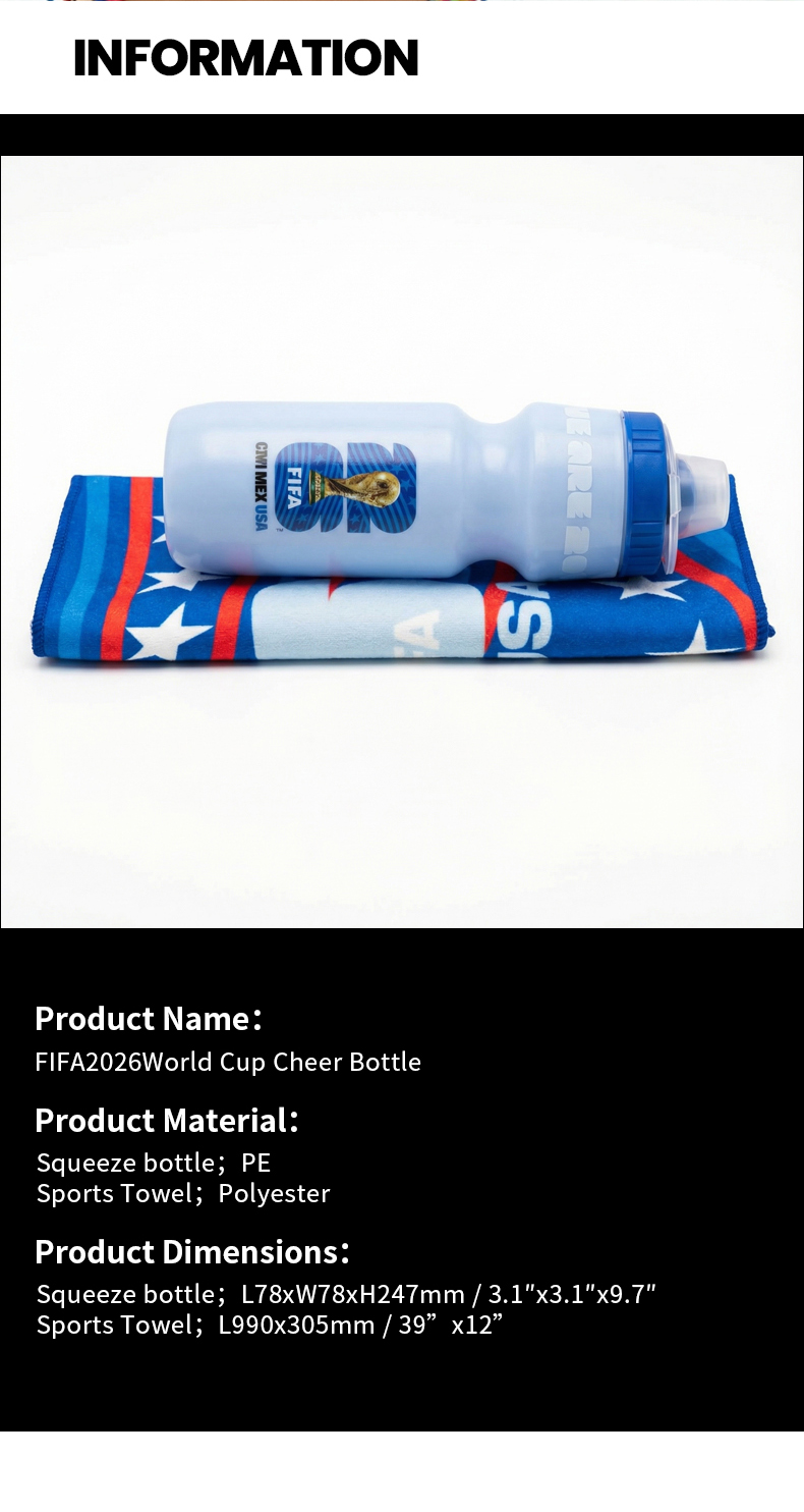 Detalles de Set de Botellas Squeeze FIFA World Cup 2026 parte 5